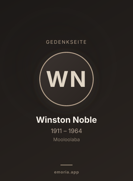 Gedenkportrait von Winston Noble