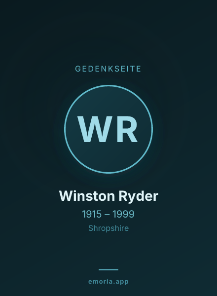 Gedenkportrait von Winston Ryder