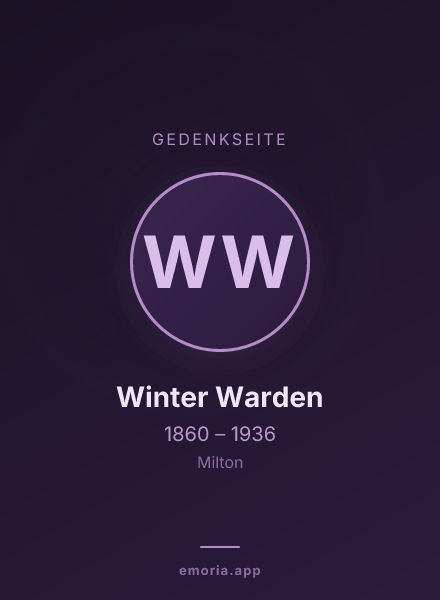 Gedenkportrait von Winter Warden