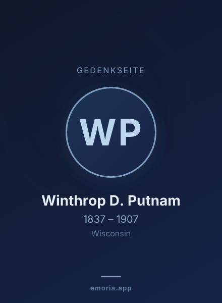 Gedenkportrait von Winthrop D. Putnam