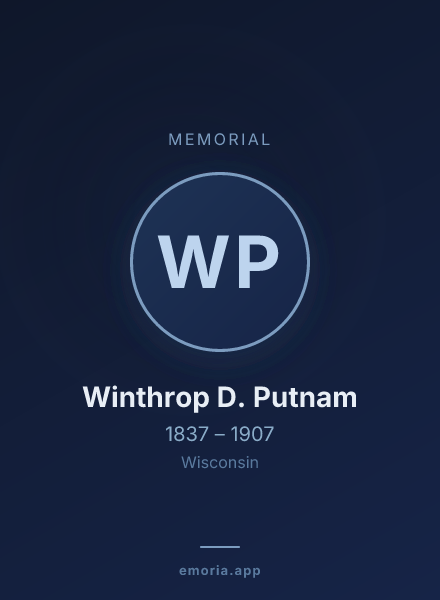 Memorial portrait of Winthrop D. Putnam