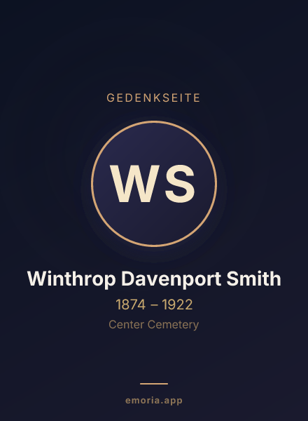 Gedenkportrait von Winthrop Davenport Smith