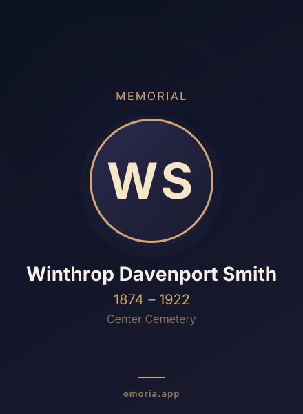 Memorial portrait of Winthrop Davenport Smith