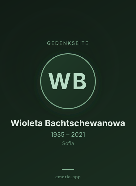 Gedenkportrait von Wioleta Bachtschewanowa