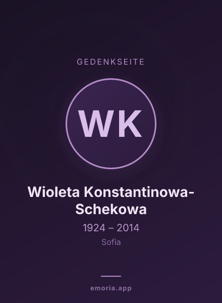 Gedenkportrait von Wioleta Konstantinowa-Schekowa