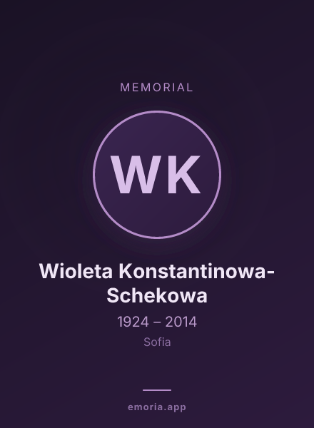 Memorial portrait of Wioleta Konstantinowa-Schekowa
