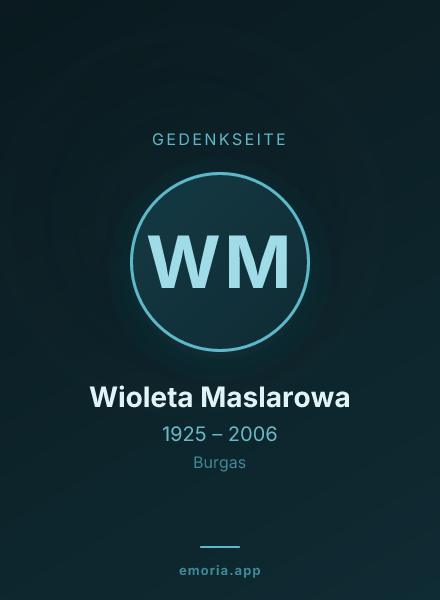 Gedenkportrait von Wioleta Maslarowa