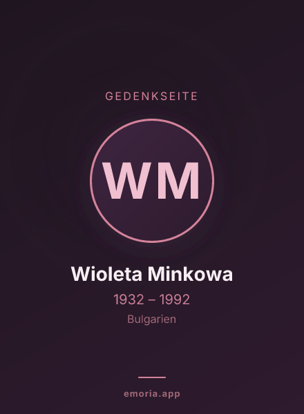 Gedenkportrait von Wioleta Minkowa
