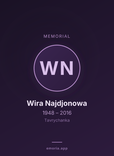 Memorial portrait of Wira Najdjonowa