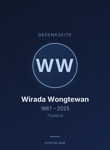 Gedenkportrait von Wirada Wongtewan