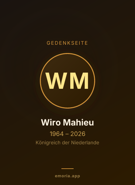 Gedenkportrait von Wiro Mahieu