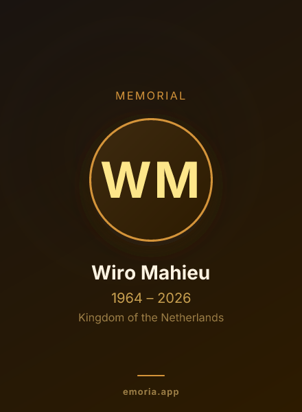 Memorial portrait of Wiro Mahieu