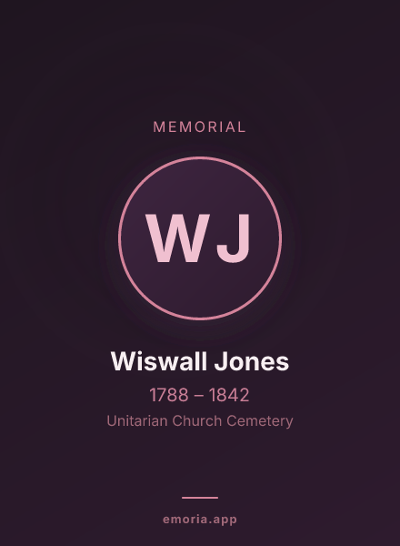 Memorial portrait of Wiswall Jones