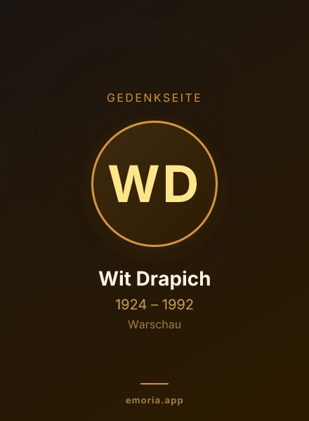 Gedenkportrait von Wit Drapich