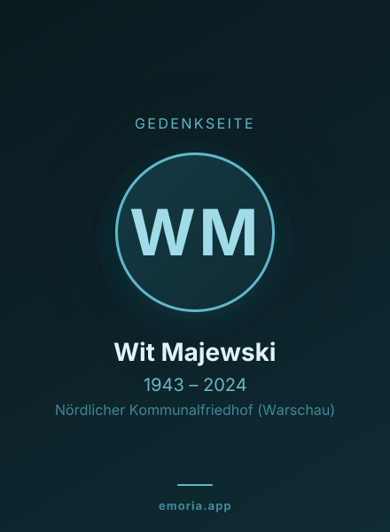 Gedenkportrait von Wit Majewski