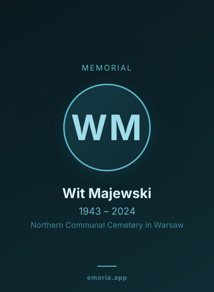 Memorial portrait of Wit Majewski