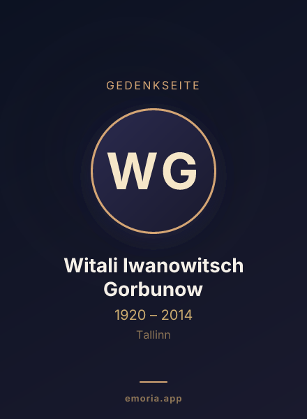 Gedenkportrait von Witali Iwanowitsch Gorbunow