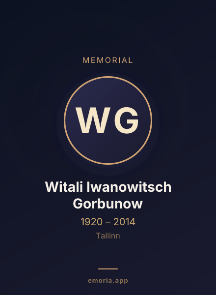 Memorial portrait of Witali Iwanowitsch Gorbunow