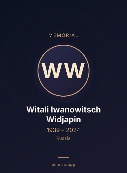Memorial portrait of Witali Iwanowitsch Widjapin