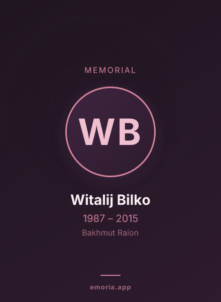 Memorial portrait of Witalij Bilko