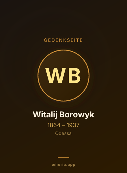 Gedenkportrait von Witalij Borowyk