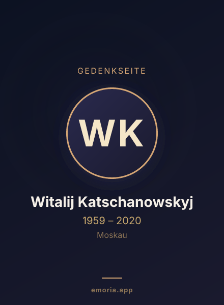 Gedenkportrait von Witalij Katschanowskyj