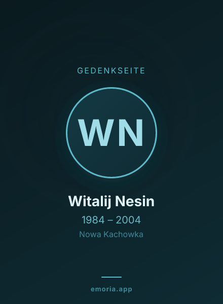 Gedenkportrait von Witalij Nesin
