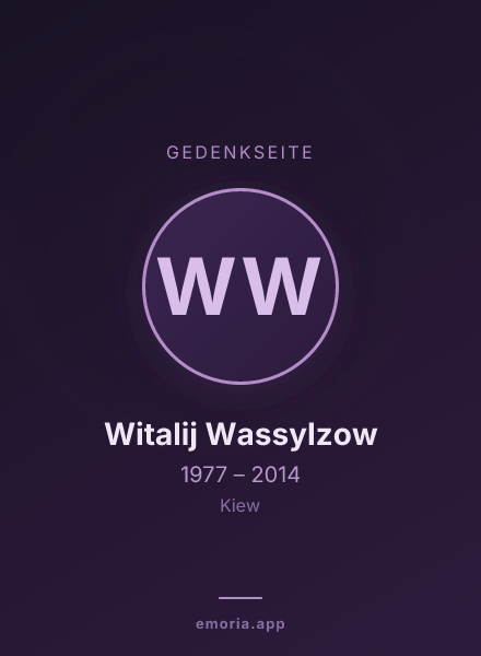 Gedenkportrait von Witalij Wassylzow