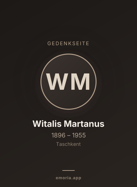 Gedenkportrait von Witalis Martanus