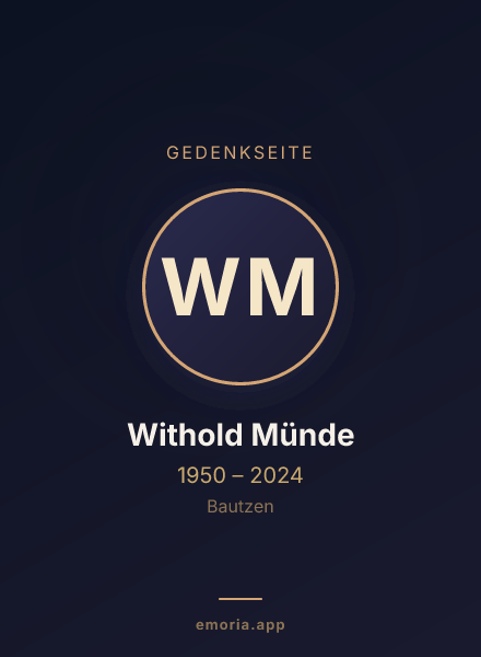 Gedenkportrait von Withold Münde