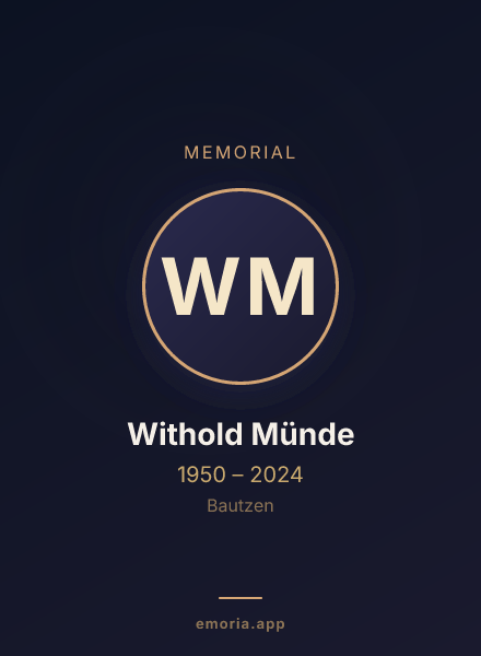 Memorial portrait of Withold Münde