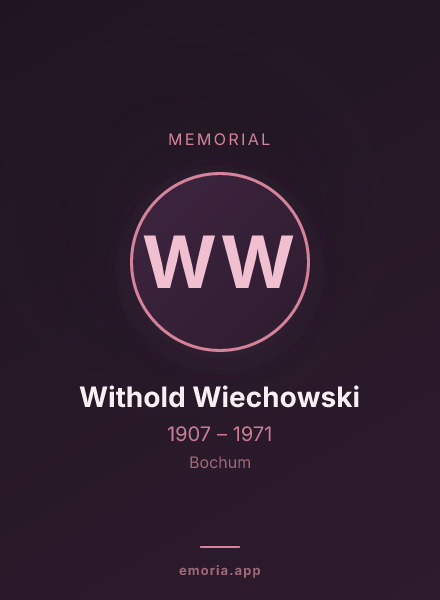 Memorial portrait of Withold Wiechowski