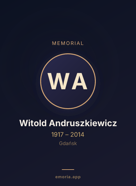 Memorial portrait of Witold Andruszkiewicz