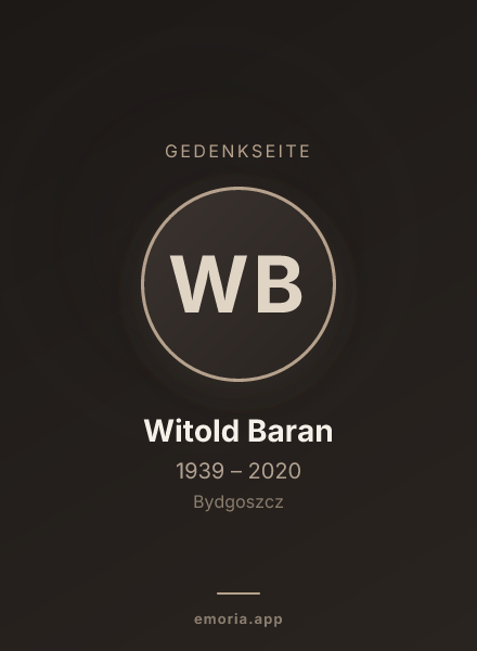 Gedenkportrait von Witold Baran
