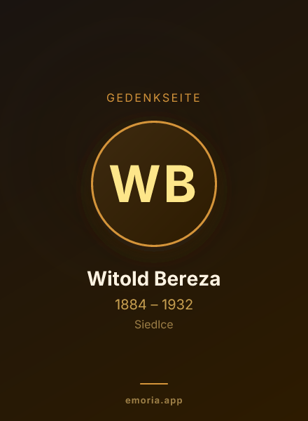Gedenkportrait von Witold Bereza