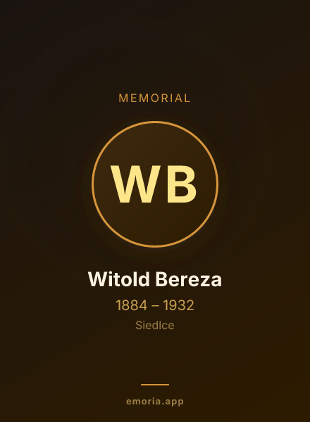 Memorial portrait of Witold Bereza
