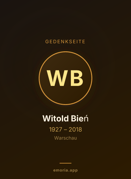 Gedenkportrait von Witold Bień
