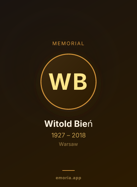 Memorial portrait of Witold Bień