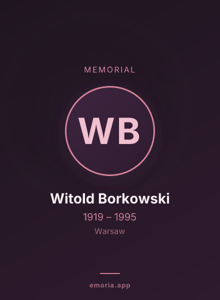 Memorial portrait of Witold Borkowski
