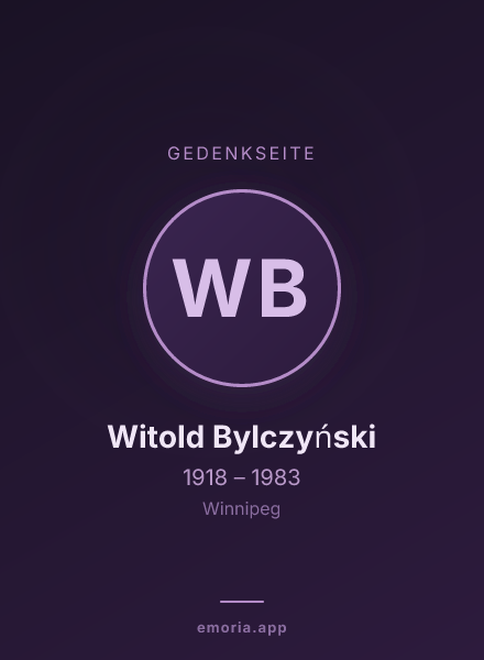 Gedenkportrait von Witold Bylczyński