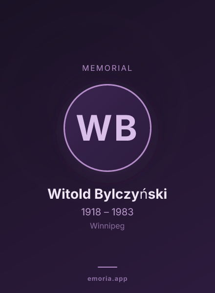 Memorial portrait of Witold Bylczyński