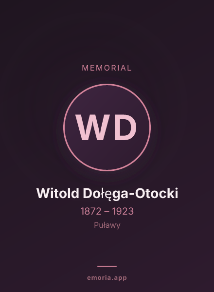 Memorial portrait of Witold Dołęga-Otocki