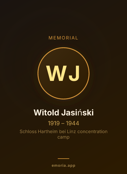 Memorial portrait of Witold Jasiński