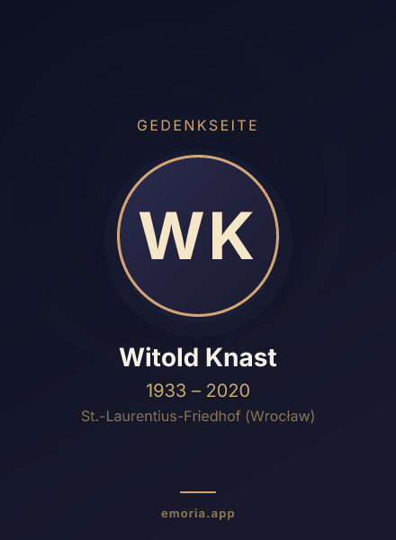 Gedenkportrait von Witold Knast