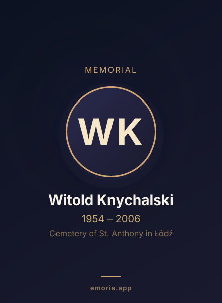 Memorial portrait of Witold Knychalski