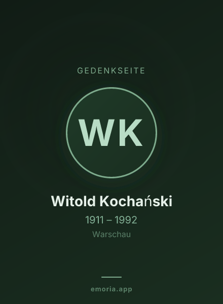 Gedenkportrait von Witold Kochański