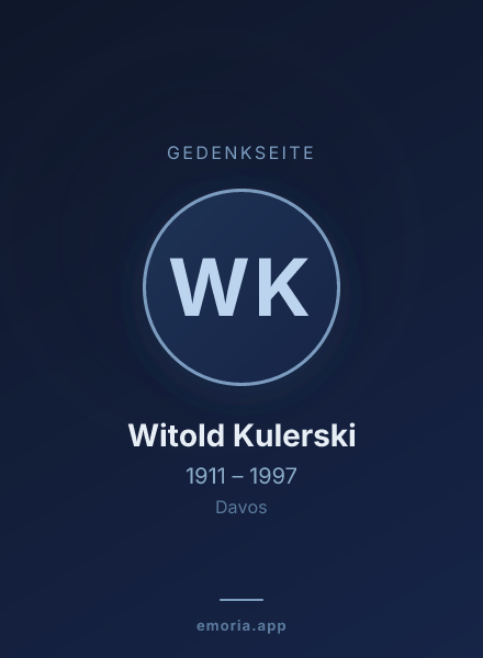 Gedenkportrait von Witold Kulerski
