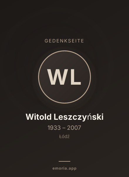 Gedenkportrait von Witold Leszczyński