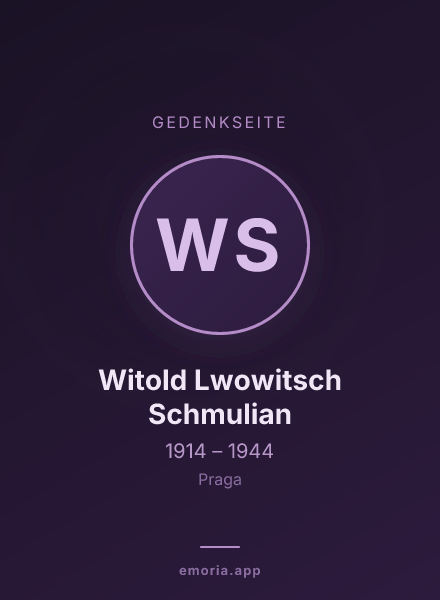 Gedenkportrait von Witold Lwowitsch Schmulian