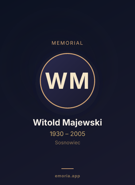 Memorial portrait of Witold Majewski